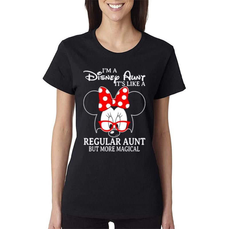 Minnie-Mouse-Im-A-Disney-Aunt-Its-Like-A-Regular-Aunt-But-More-Magical-Women-Lady-T-Shirt Minnie Mouse I'm A Disney Aunt It's Like A Regular Aunt But More Magical Women Lady T-Shirt