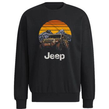 Mountain Range Jeep Sunse Unisex Sweatshirt