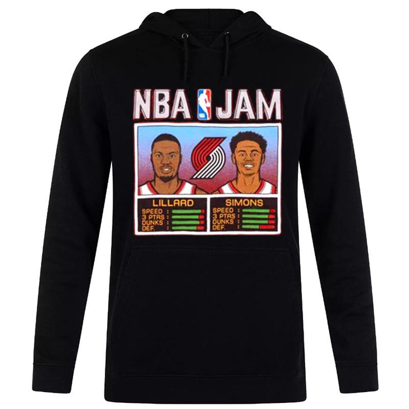 NBA-Jam-Portland-Trail-Blazers-Lillard-And-Simons-Unisex-Pullover-Hoodie NBA Jam Portland Trail Blazers Lillard And Simons Unisex Pullover Hoodie