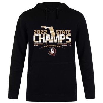 NCAA 2022 Florida State Seminoles State Champions Football Score Unisex Pullover Hoodie