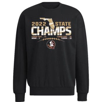 NCAA 2022 Florida State Seminoles State Champions Football Score Unisex Sweatshirt