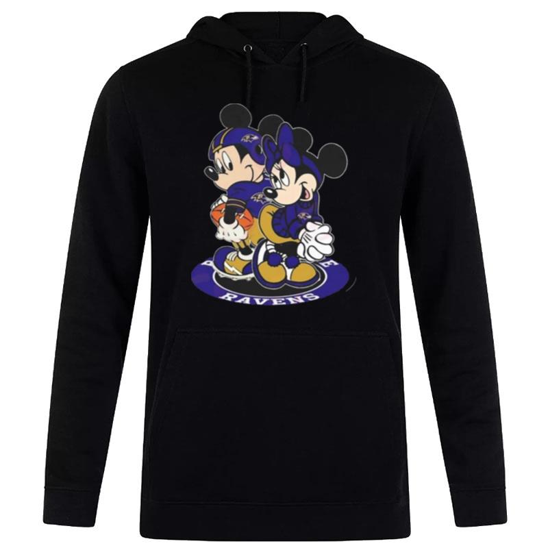 NFL-Baltimore-Ravens-Mickey-Mouse-And-Minnie-Mouse-Unisex-Pullover-Hoodie NFL Baltimore Ravens Mickey Mouse And Minnie Mouse Unisex Pullover Hoodie