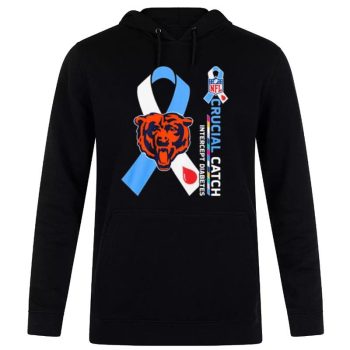 NFL Chicago Bears Crucial Catch Intercept Diabetes Unisex Pullover Hoodie