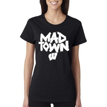 Ncaa Wisconsin Badgers Mad Town Women Lady T-Shirt