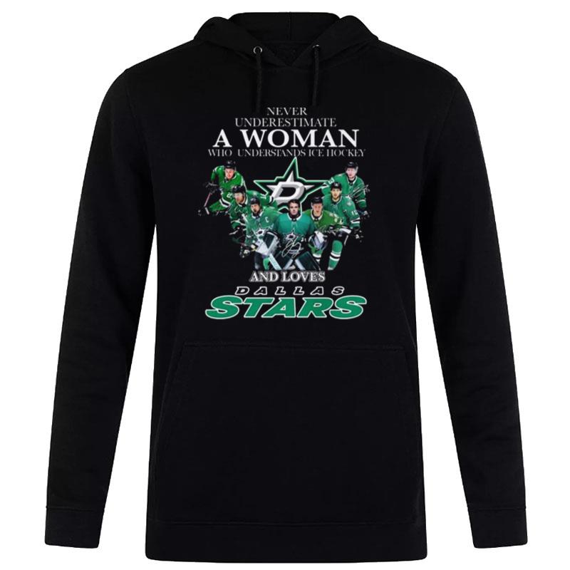 Never-Underestimate-A-Woman-Who-Understands-Ice-Hockey-And-Loves-Dallas-Stars-Signatures-Unisex-Pullover-Hoodie Never Underestimate A Woman Who Understands Ice Hockey And Loves Dallas Stars Signatures Unisex Pullover Hoodie