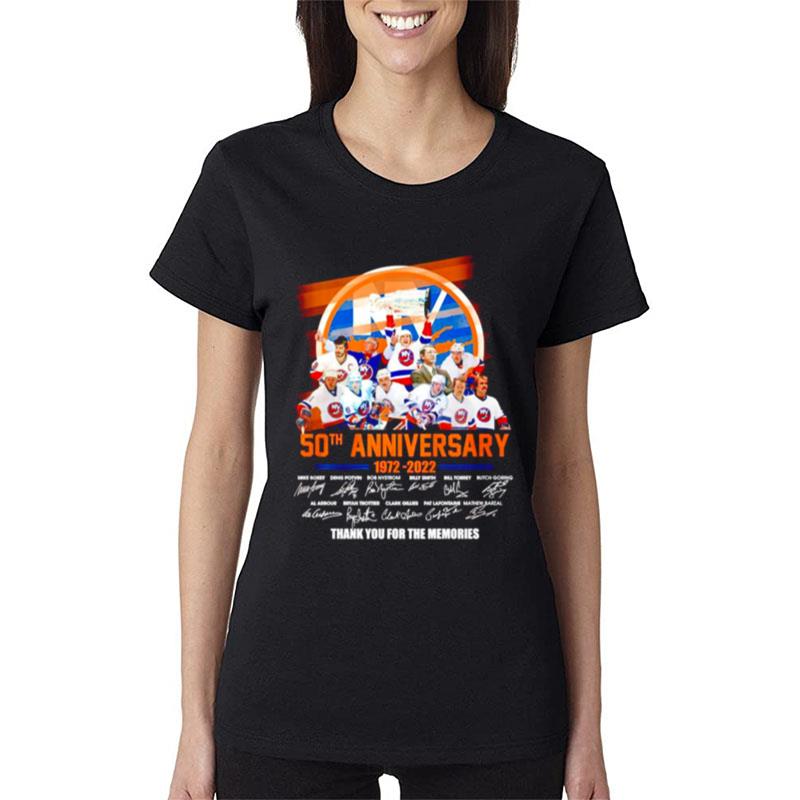 New-York-Islanders-50Th-Anniversary-1972-2022-Thank-You-For-The-Memories-Women-Lady-T-Shirt New York Islanders 50Th Anniversary 1972 2022 Thank You For The Memories Women Lady T-Shirt