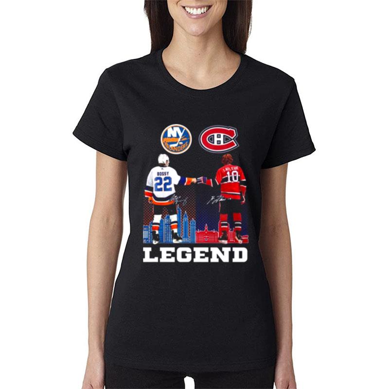 New-York-Islanders-Bossy-And-Colorado-Avalanche-Lafleur-Legend-Signature-Women-Lady-T-Shirt New York Islanders Bossy And Colorado Avalanche Lafleur Legend Signature Women Lady T-Shirt