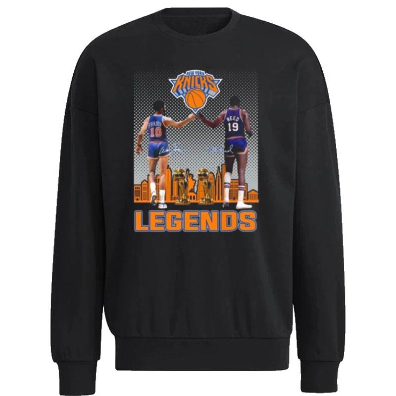 New-York-Knicks-Walt-Frazier-Willis-Reed-Legend-City-Signature-Unisex-Sweatshirt New York Knicks Walt Frazier Willis Reed Legend City Signature Unisex Sweatshirt