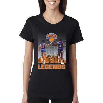 New York Knicks Walt Frazier Willis Reed Legend City Signature Women Lady T-Shirt