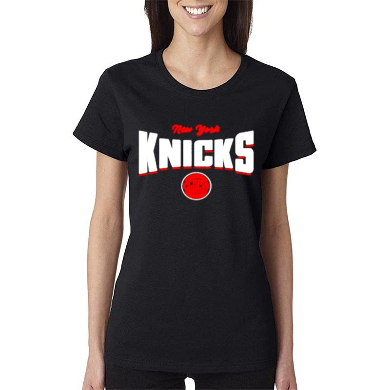 New-York-Knicks-Word-Arch-Graphic-Women-Lady-T-Shirt New York Knicks Word Arch Graphic Women Lady T-Shirt