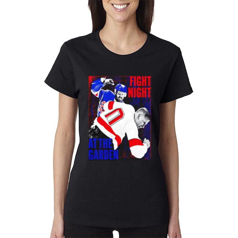 New-York-Rangers-Fight-Night-At-The-Garden-Women-Lady-T-Shirt New York Rangers Fight Night At The Garden Women Lady T-Shirt