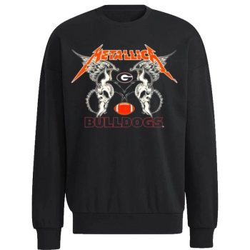 Nfl Georgia Bulldogs Logo Black Metallica Wings Unisex Sweatshirt