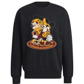 Nfl Washington Commanders Mickey Mouse And Minnie Mouse Unisex Sweatshirt