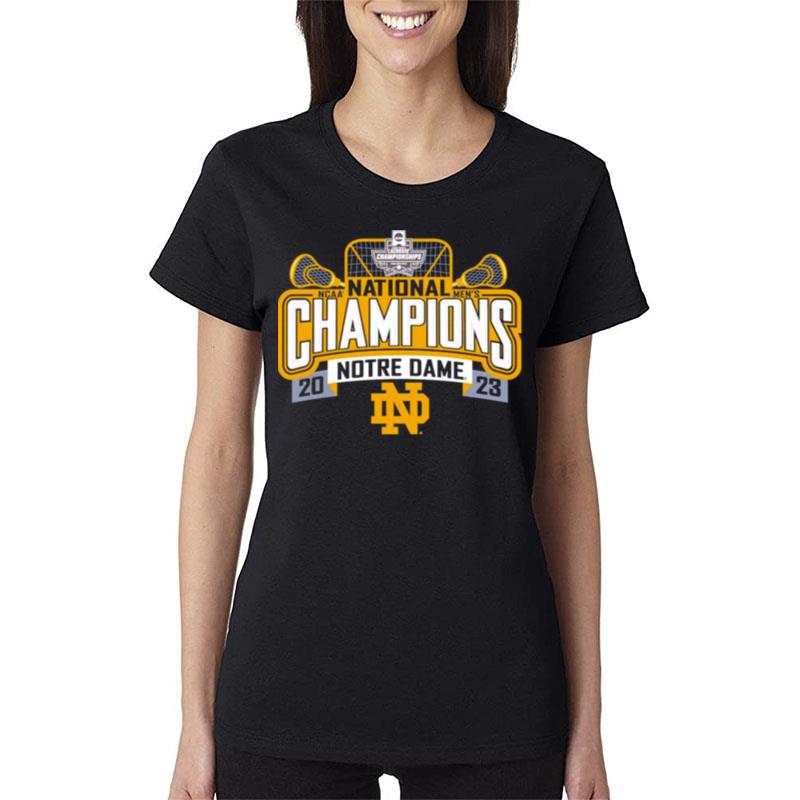 Notre-Dame-Fighting-Irish-Blue-84-2023-Ncaa-Lacrosse-National-Champions-Women-Lady-T-Shirt Notre Dame Fighting Irish Blue 84 2023 Ncaa Lacrosse National Champions Women Lady T-Shirt