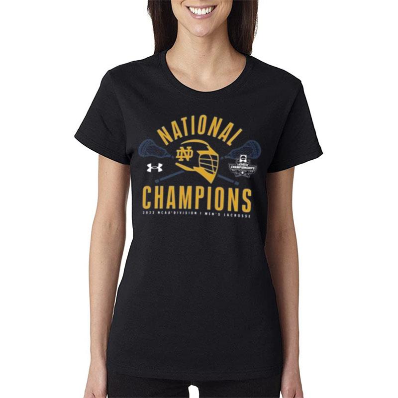 Notre-Dame-Fighting-Irish-Under-Armour-2023-Ncaa-Lacrosse-National-Champions-Women-Lady-T-Shirt Notre Dame Fighting Irish Under Armour 2023 Ncaa Lacrosse National Champions Women Lady T-Shirt