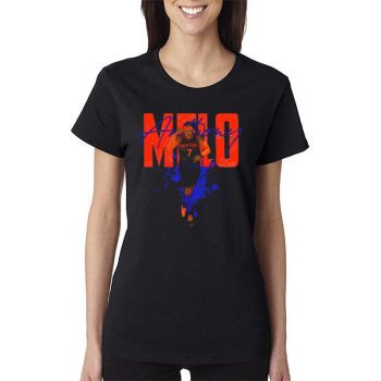 Number 7 New York Knicks Carmelo Anthony Women Lady T-Shirt