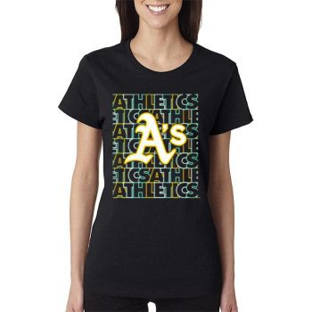 Oakland Athletics Letterman Women Lady T-Shirt