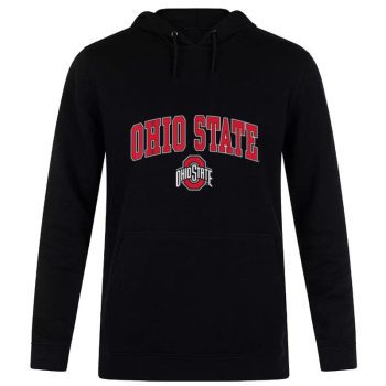 Ohio State Buckeyes Arch Over Logo Black Officially Licensed Unisex Pullover Hoodie