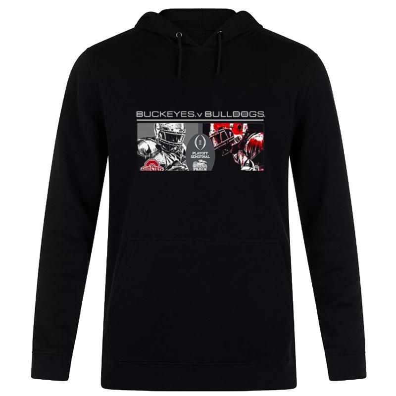 Ohio-State-Buckeyes-Vs-Georgia-Bulldogs-2022-Playoff-Semifinal-Peach-Bowl-Bound-2022-Matchup-Unisex-Pullover-Hoodie Ohio State Buckeyes Vs Georgia Bulldogs 2022 Playoff Semifinal Peach Bowl Bound 2022 Matchup Unisex Pullover Hoodie
