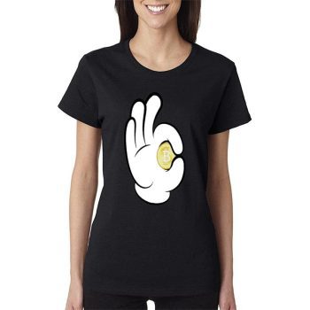 Ok Bitcoin Mickey Mouse Women Lady T-Shirt