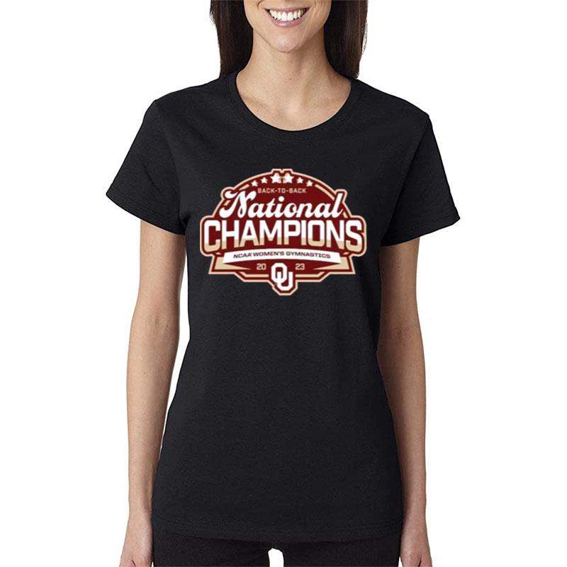 Oklahoma-Sooners-Back-To-Back-National-Champions-Ncaa-Wo-Gymnastics-2023-Women-Lady-T-Shirt Oklahoma Sooners Back To Back National Champions Ncaa Wo Gymnastics 2023 Women Lady T-Shirt