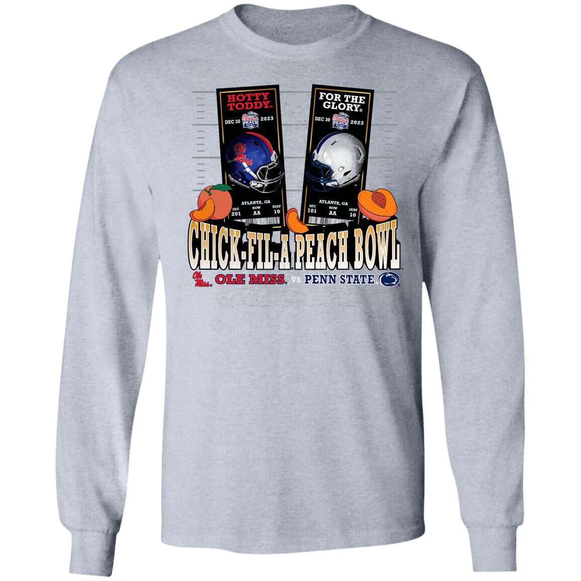 Ole-vs.-Penn-2023-Cotton-Bowl-Matchup-Unmatched-Excellence-Unisex-LongSleeve-Shirt Ole vs. Penn 2023 Cotton Bowl Matchup Unmatched Excellence Unisex LongSleeve Shirt