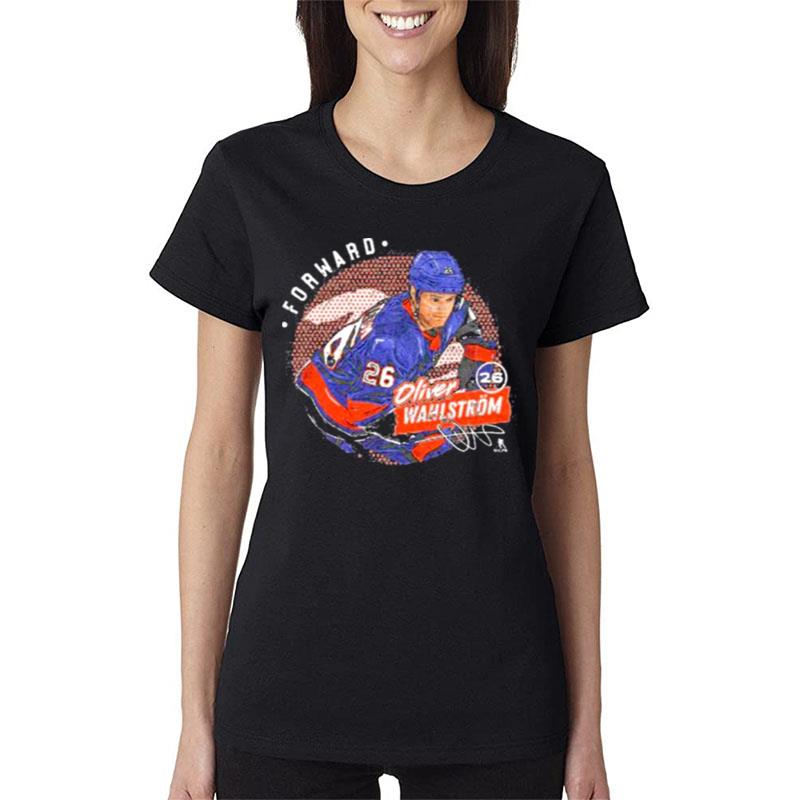 Oliver-Wahlstrom-New-York-Islanders-Dots-Women-Lady-T-Shirt Oliver Wahlstrom New York Islanders Dots Women Lady T-Shirt