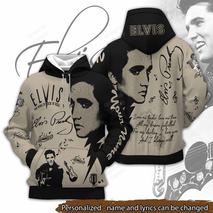 Personalize-Elvis-Presley-Signature-Unisex-3D-Pullover-Hoodie-IHT1937 Personalize Elvis Presley Signature Unisex 3D Pullover Hoodie IHT1937