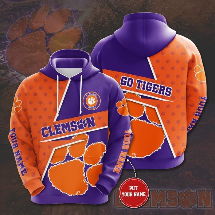 Personalized-Clemson-Tigers-Softball-Unisex-3D-Pullover-Hoodie-IHT1657 Personalized Clemson Tigers Softball Unisex 3D Pullover Hoodie IHT1657