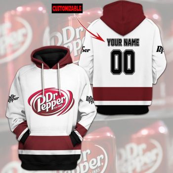 Personalized Dr Pepper Unisex 3D Pullover Hoodie - White IHT2078