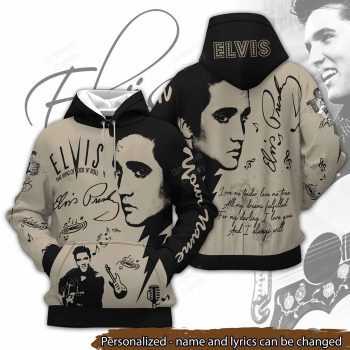 Personalized Elvis Presley Signature Unisex 3D Pullover Hoodie IHT2091