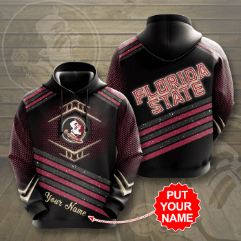 Personalized Florida State Seminoles 3D Glittering Lines Unisex Pullover Hoodie IHT1676