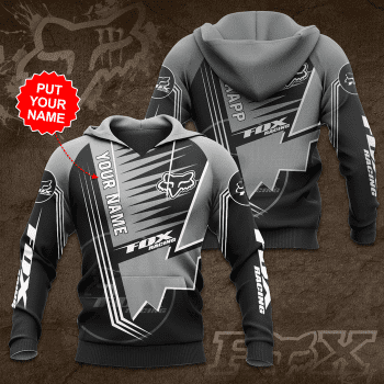 Personalized Fox MotGP Racing 3D Unisex Pullover Hoodie - Black Gray IHT2529