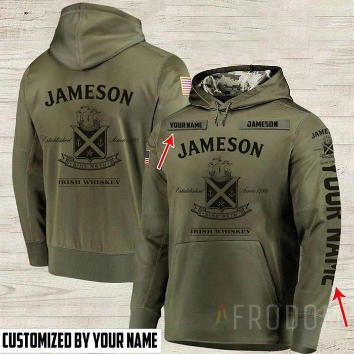 Personalized-Jameson-Irish-Whiskey-3D-Army-Pullover-Hoodie-IHT1980 Personalized Jameson Irish Whiskey 3D Army Pullover Hoodie IHT1980