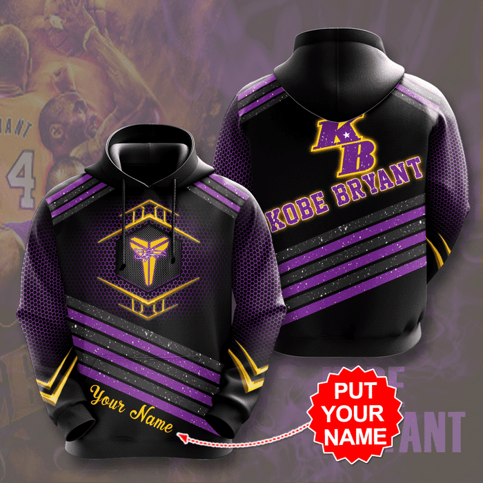 Personalized-Kobe-Bryant-24-Los-Angeles-Lakers-Basketball-Team-Unisex-3D-Pullover-Hoodie-Black-IHT1485 Personalized Kobe Bryant 24 Los Angeles Lakers Basketball Team Unisex 3D Pullover Hoodie - Black IHT1485