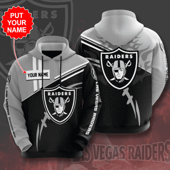 Personalized Las Vegas Raiders Football Team Unisex 3D Pullover Hoodie - Black IHT1444