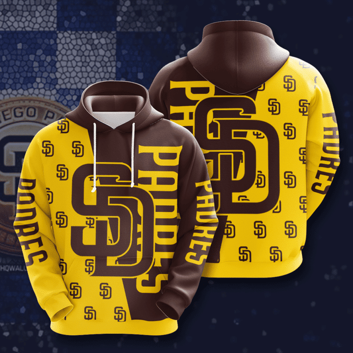 San-Diego-Padres-Logo-3D-Unisex-Pullover-Hoodie-Brown-Yellow-IHT1799 San Diego Padres Logo 3D Unisex Pullover Hoodie - Brown Yellow IHT1799
