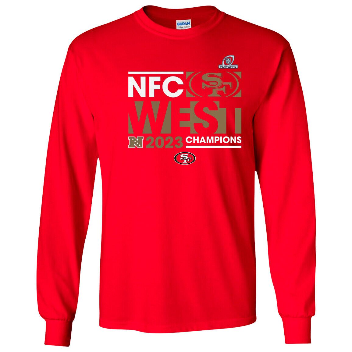San-Francisco-49ers-2023-Nfc-West-Division-Champions-Conquer-Unisex-LongSleeve-Shirt San Francisco 49ers 2023 Nfc West Division Champions Conquer Unisex LongSleeve Shirt