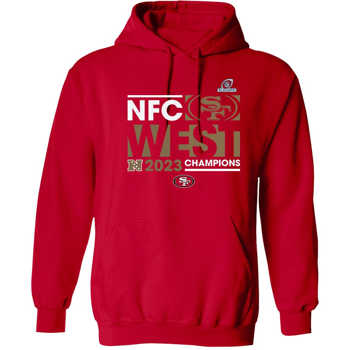 San-Francisco-49ers-2023-Nfc-West-Division-Champions-Conquer-Unisex-Pullover-Hoodie San Francisco 49ers 2023 Nfc West Division Champions Conquer Unisex Pullover Hoodie