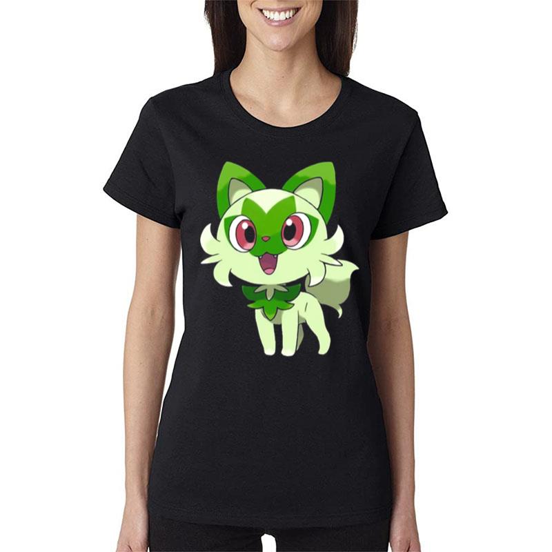 Sprigatito-Pokemon-Kitten-Women-Lady-T-Shirt Sprigatito Pokemon Kitten Women Lady T-Shirt