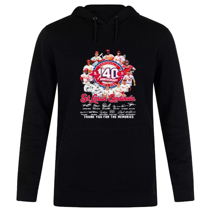 St.-Louis-Cardinals-Team-Logo-140Th-Anniversary-1882-2022-Signatures-Thank-You-For-The-Memories-Unisex-Pullover-Hoodie St. Louis Cardinals Team Logo 140Th Anniversary 1882 2022 Signatures Thank You For The Memories Unisex Pullover Hoodie
