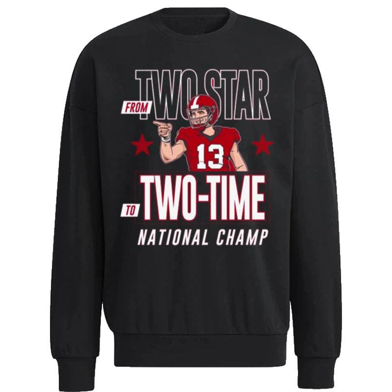 Stetson-Bennett-Georgia-Bulldogs-From-Two-Star-To-Two-Time-National-Champions-Unisex-Sweatshirt Stetson Bennett Georgia Bulldogs From Two Star To Two Time National Champions Unisex Sweatshirt
