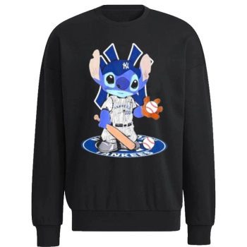 Stitch Baseball New York Yankees Logo Unisex Sweatshirt