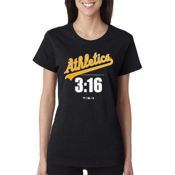 Stone Cold Steve Austin Oakland Athletics Fanatics Branded 3 16 Women Lady T-Shirt
