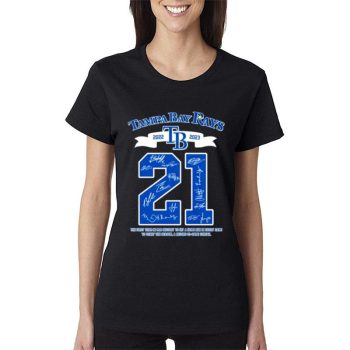 Tampa Bay Rays 2022 2023 Signatures Women Lady T-Shirt