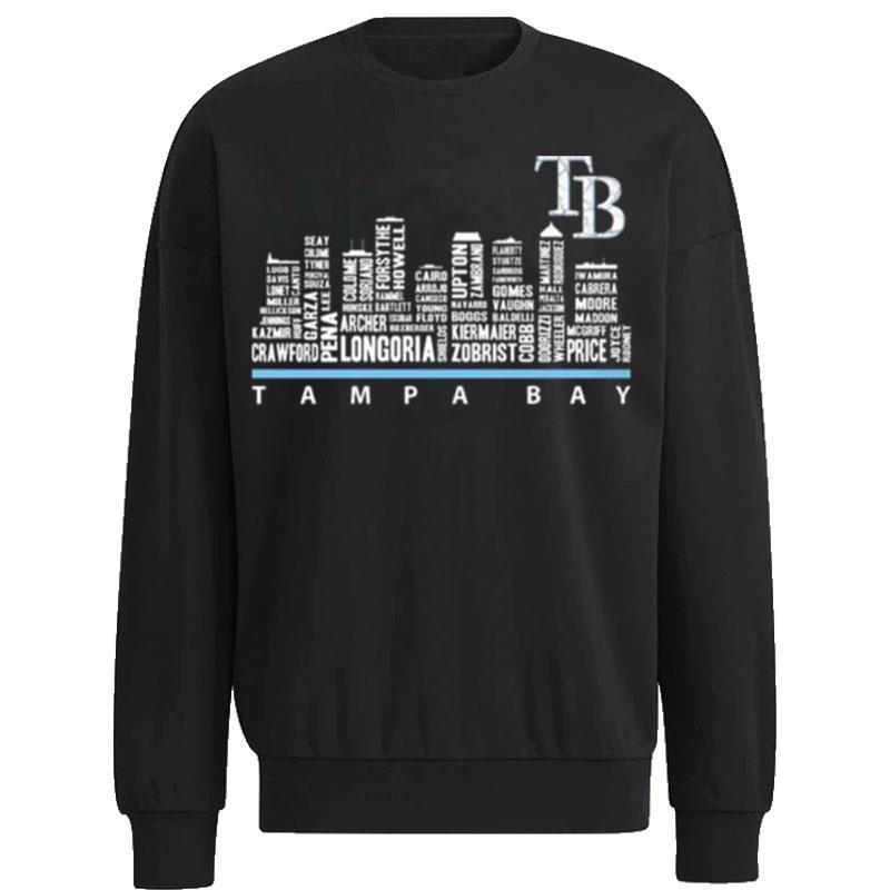 Tampa-Bay-Rays-2023-Players-Skyline-Unisex-Sweatshirt Tampa Bay Rays 2023 Players Skyline Unisex Sweatshirt