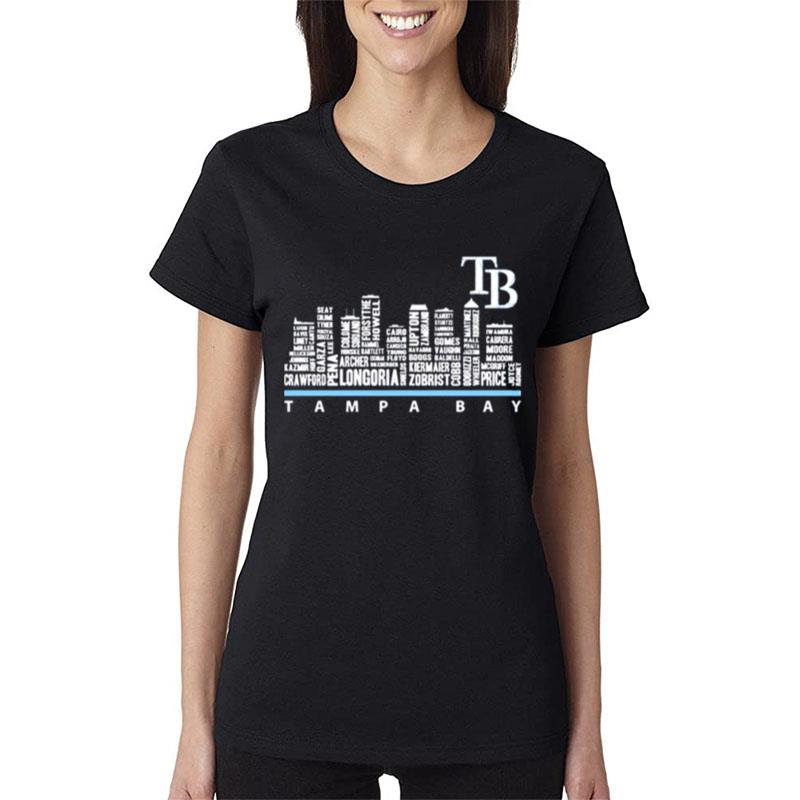 Tampa-Bay-Rays-City-Players-Name-Women-Lady-T-Shirt Tampa Bay Rays City Players Name Women Lady T-Shirt