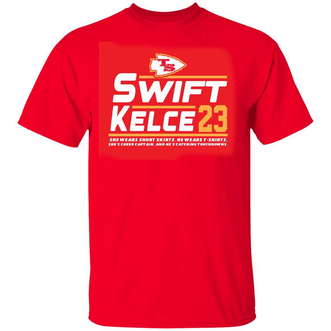 Taylor-Swift-Travis-Kelce-2023-Unisex-T-Shirt-Kansas-City-Chiefs-Swifties Taylor Swift Travis Kelce 2023 Unisex T-Shirt Kansas City Chiefs Swifties
