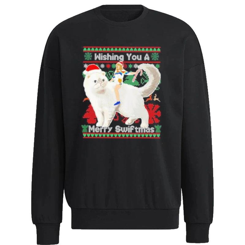 Taylor-Swift-Wishing-You-A-Merry-Swiftmas-Ugly-2022-Unisex-Sweatshirt Taylor Swift Wishing You A Merry Swiftmas Ugly 2022 Unisex Sweatshirt