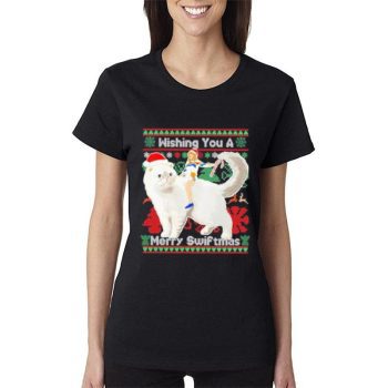 Taylor Swift Wishing You A Merry Swiftmas Ugly 2022 Women Lady T-Shirt